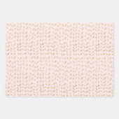 Feuille De Papier Cadeau Mariage de fleurs d'or (Devant 2)