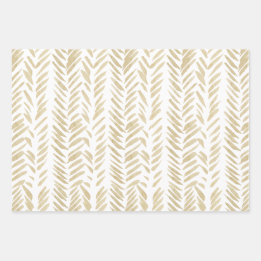 Feuille De Papier Cadeau Mariage de fleurs d'or