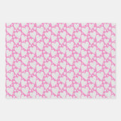 Feuille De Papier Cadeau Mariage de la Saint-Valentin Cœurs Pailletés Rose (Devant)