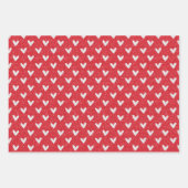 Feuille De Papier Cadeau Mariage de la Saint-Valentin Rouge Blanc Paillette (Devant 3)