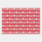 Feuille De Papier Cadeau Mariage de la Saint-Valentin Rouge Blanc Paillette (Devant 2)