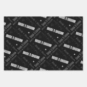 Feuille De Papier Cadeau Mariage de mariée et de chambre (Devant 2)