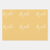 Feuille De Papier Cadeau Mariage de Pavots Orange (Devant 3)