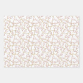 Feuille De Papier Cadeau Mariage de Robe de mariée rose fuchsia Toisons d'o (Devant 3)