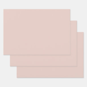Feuille De Papier Cadeau Mariage de sel rose simple simple clair couleur nu