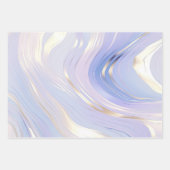 Feuille De Papier Cadeau Mariage de verre doré Lavender (Devant 2)