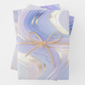 Feuille De Papier Cadeau Mariage de verre doré Lavender (En situation)