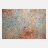 Feuille De Papier Cadeau Mariage Fleur Rose Pêche Fête de Mariage (Devant 2)