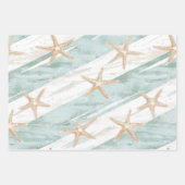 Feuille De Papier Cadeau Mariage Fleurs Blanches Bleues Tropicales (Devant 2)