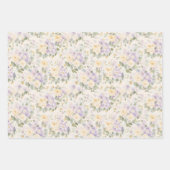 Feuille De Papier Cadeau Mariage floral Chic Peach Lavender (Devant 3)