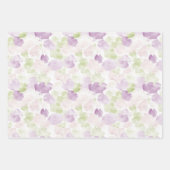 Feuille De Papier Cadeau Mariage floral Chic Peach Lavender (Devant 2)