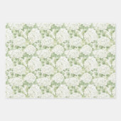 Feuille De Papier Cadeau Mariage Floral Tropical Aloha Plage Hydrangea (Devant 3)
