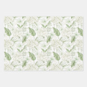Feuille De Papier Cadeau Mariage Floral Tropical Aloha Plage Hydrangea (Devant 2)