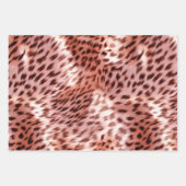 Feuille De Papier Cadeau Mariage Glam Rose Gold Léopard (Devant 2)