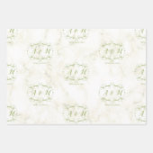 Feuille De Papier Cadeau Mariage Green Chic (Devant)