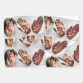 Feuille De Papier Cadeau Mariage Mehandi Design Mehndi Invitation créative (Devant)