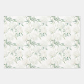 Feuille De Papier Cadeau Mariage Rayures Blanches Grises (Devant 3)