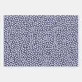 Feuille De Papier Cadeau Mariage romantique sous les fleurs bleues et viole (Devant 3)