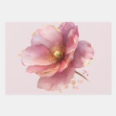 Feuille De Papier Cadeau  Mariage Rose  (Devant 3)