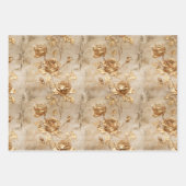 Feuille De Papier Cadeau Mariage Rose Pearl Gold (Devant 3)