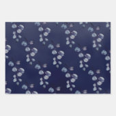 Feuille De Papier Cadeau Mariage Sapphire Peony (Devant 2)