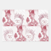 Feuille De Papier Cadeau Marie Antoinette Joyeux Noel (Devant 3)