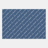 Feuille De Papier Cadeau Marine Aïd Moubarak Bilingue (Devant 2)