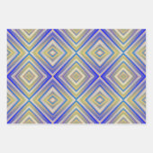 Feuille De Papier Cadeau Marine Blues Alternative Diamond Motif (Devant)