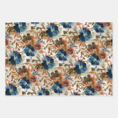 Feuille De Papier Cadeau Marine & Coffee Peony Jardin en fin de saison (Devant 2)