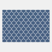 Feuille De Papier Cadeau Marine Damask Motif marocain (Devant 2)