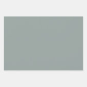 Feuille De Papier Cadeau Marine et Sage Floral (Devant 3)