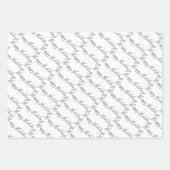 Feuille De Papier Cadeau Marine marine et blanc (Devant 3)