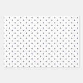 Feuille De Papier Cadeau Marine nautique et blanc (Devant 3)