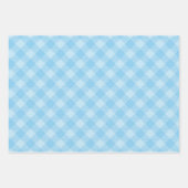 Feuille De Papier Cadeau Marine, rose et bleu plaid (Devant 2)