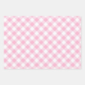 Feuille De Papier Cadeau Marine, rose et bleu plaid (Devant)