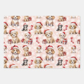 Feuille De Papier Cadeau Marionnettes et bas de Noël mignons (Devant)