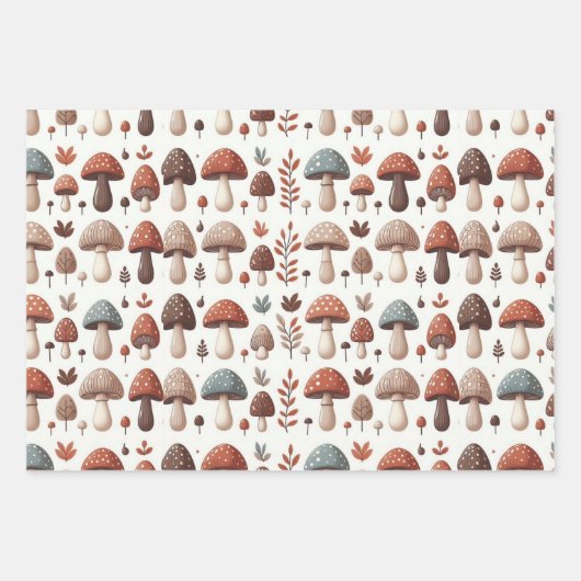 Feuille De Papier Cadeau Marquage des champignons (Devant)