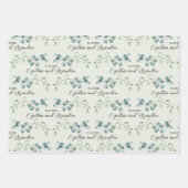 Feuille De Papier Cadeau Marque Mariage Sage Green Eucalyptus Sprigs (Devant 2)