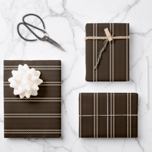 Feuille De Papier Cadeau Marron Africain Élégant