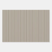 Feuille De Papier Cadeau Marron Café & Rayures Blanches (Devant 3)