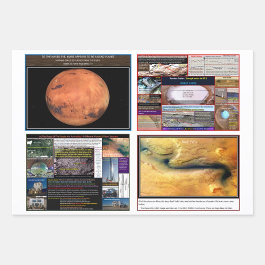 Feuille De Papier Cadeau Mars Points D'Intérêt (Devant 3)