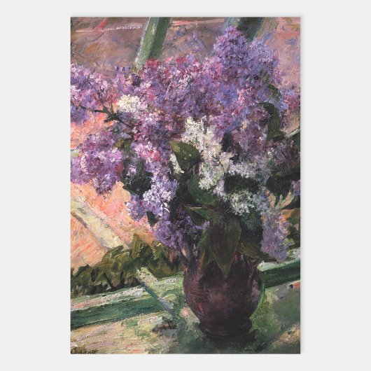 Feuille De Papier Cadeau Mary Cassatt - Lilacs dans une fenêtre