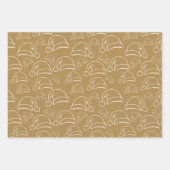 Feuille De Papier Cadeau Masculine Élégant Motif de Noël Brown (Devant 2)