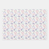 Feuille De Papier Cadeau Mason Jars Purple Rose Florals Verdure (Devant)