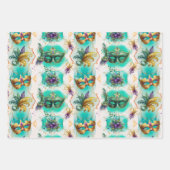 Feuille De Papier Cadeau Masques Mardi Gras (Devant 2)
