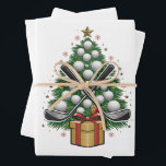 Feuille De Papier Cadeau Matériel de golf Christmas Tree Golf<br><div class="desc">Matériel de golf Christmas Tree Golf</div>