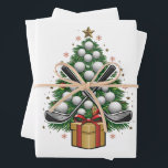 Feuille De Papier Cadeau Matériel de golf Christmas Tree Golf<br><div class="desc">Matériel de golf Christmas Tree Golf</div>