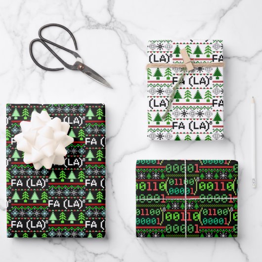 Feuille De Papier Cadeau Math Fa La - Christmas Carol Ugly Sweat Style (Recto)