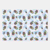 Feuille De Papier Cadeau Matryoshka Russe Poupées de nidification Babushka  (Devant 2)