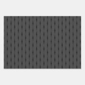 Feuille De Papier Cadeau Matte Black & Grey Motif esthétique (Devant)